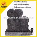 Shaped grey granite headstone
